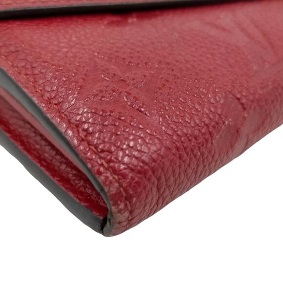 602305BB (X4) Louis Vuitton Wallet Long Red Monogram Empreinte - Picture 5 of 10
